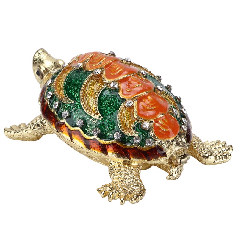 Turtle Trinket Box Turtle Band Jewelry Trinket Box with Painted