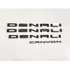 GMC 4PCS Matte Black Door Rear DENALI Canyon Letter Emblem
