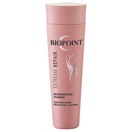 Biopoint Extreme Repair Shampoo for Reconstruction with Keratin, Strengthening and Restorative Effect, Gently Cleans and Regenerates Hair, 200 ml