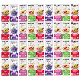Honest Kid Organic Juice Drink Variety Pack, Assorted Flavors, 6 fl oz Boxes, Lunchbox Snacks & On-The-Go Drinks, 38 Count