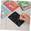 jojofuny 4pcs DIY Scratch Cards Cartoon Pattern Scratch Notebook for