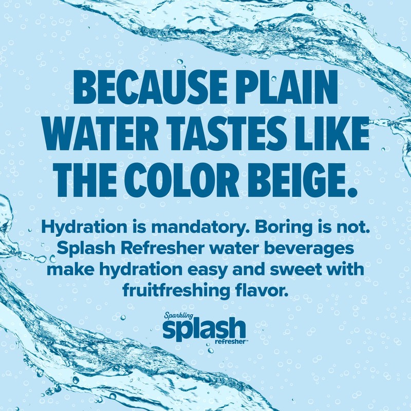 Splash Refresher Sparkling Water, Blood Orange - 8-Pack, 12 Fl