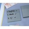 ONLYKXY 4 Pack Transparent Sticky Notes 7.6x7.6CM Self-Stick Book Tabs