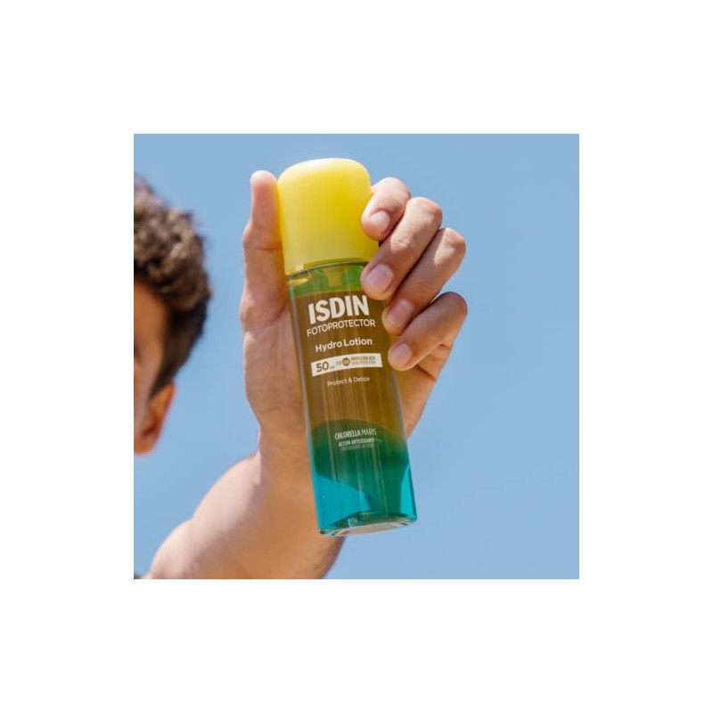 ISDIN Fotoprotector hydrolotion spf 50, protector solar corporal bifasico que