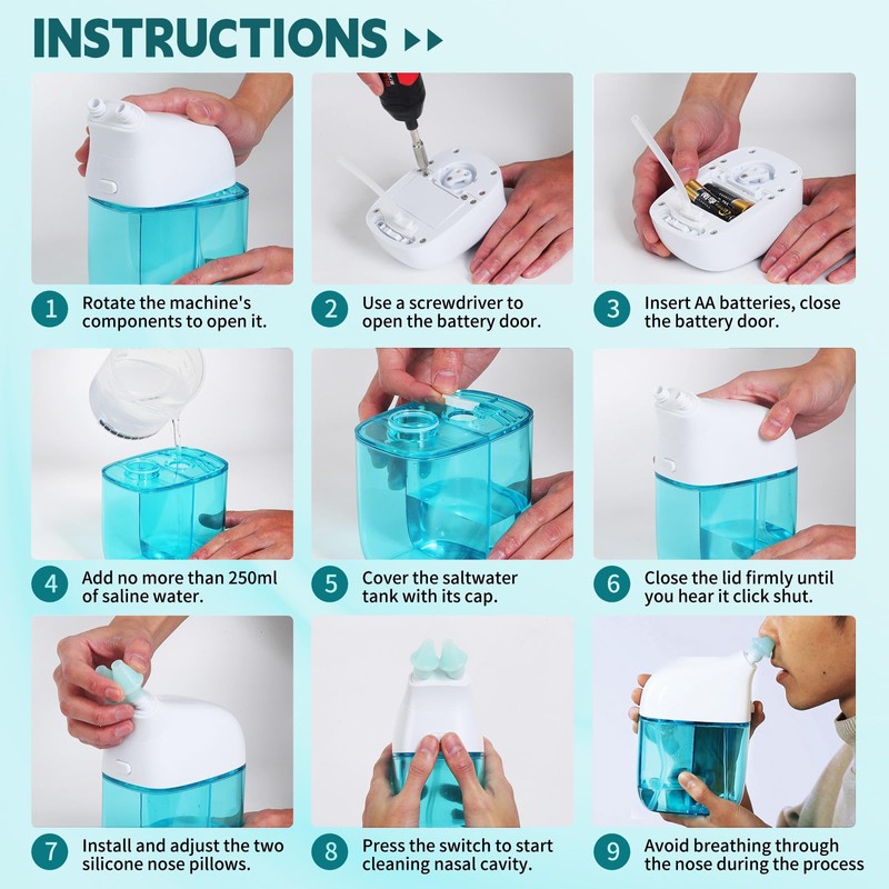Nasal Irrigation System, Nasal Care, Sinus Rinse Machine, Nasal Rinse
