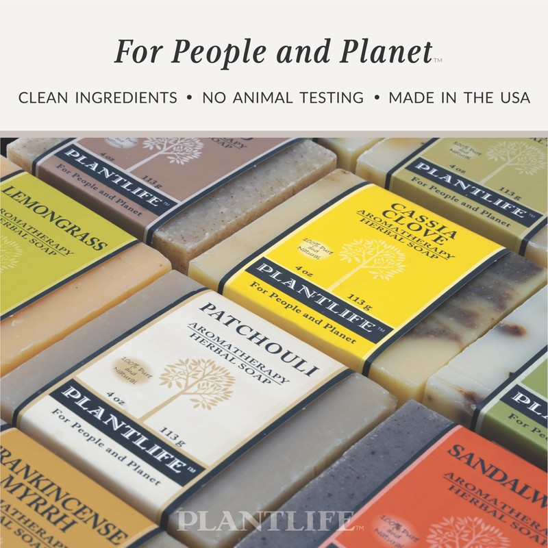 Plantlife Patchouli Bar Soap - Moisturizing and Soothing Soap for