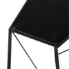 Pemberly Row Folding Desk with Charging Station in Black Metal