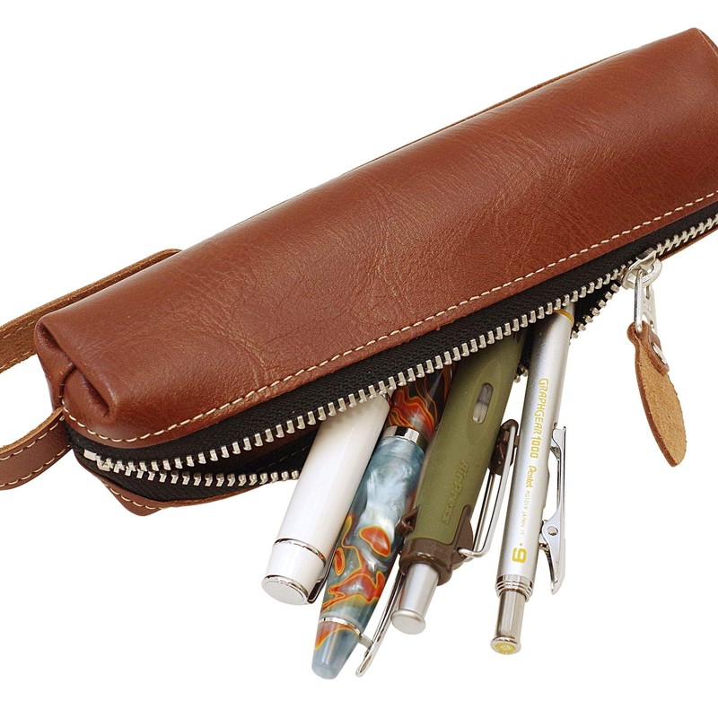 Luddite LDK-BPN-09 Leather Baton Pen Case, Brown