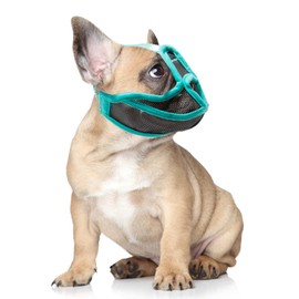 Bulldog Short Snout Adjustable Comfortable No Biting Dog Muzzle for Dogs (M)
