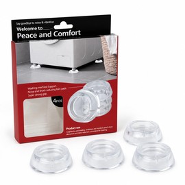 Anti Vibration Pads for Washing Machine -Clear Silicone Washer Feet 4-Pack