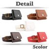 White Fang BT260 Women's Waist Mini Bag Pouch, Leather Belt,