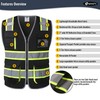 JKSafety 9 Pockets Hi-Vis Mesh Safety Vest for men and