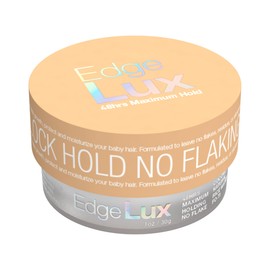 Lux Collection Edge Lux Edge Control Wax 48 Hour Maximum Hold No Flaking Natural Ingredients Scented Conditioning Styling Hair Gel Tamer (1 Ounce (Pack of 1), Coconut)