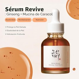 Beauty of Joseon Revive Suero de Mucina de Caracol Ginseng Hidratante Facial de Péptidos Hidratante para Eliminar Manchas Oscuras y Cicatrices de Acné