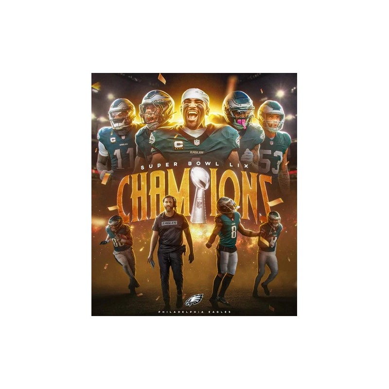 na Philadelphia Eagles 2024-2025 Super Bowl 59 Champions 12" X