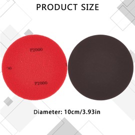 NICENEEDED 6 Pcs Bowling Sanding Pads, Bowling Accessories Bowling Ball Resurfacing and Cleaning Kit Bowling Ball Cleaning Pad(Black and Red 500 1000 2000 2500 Grit)