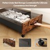 KITHELP Wooden Under Bed Storage with Wheels, 80L Extra-large Rolling