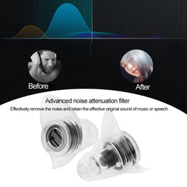 Ejoyous Ear Protection Earplugs for Music, Hearing Protection, Concert Noise Stop Earplugs, Noise Protection Headphones, for Musicians, DJs, Drummers, Festivals, Concerts, Discos, black