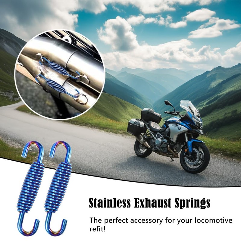 Motorcycle Exhaust Pipe Spring Universal Stainless Exhaust Springs Metal Muffler