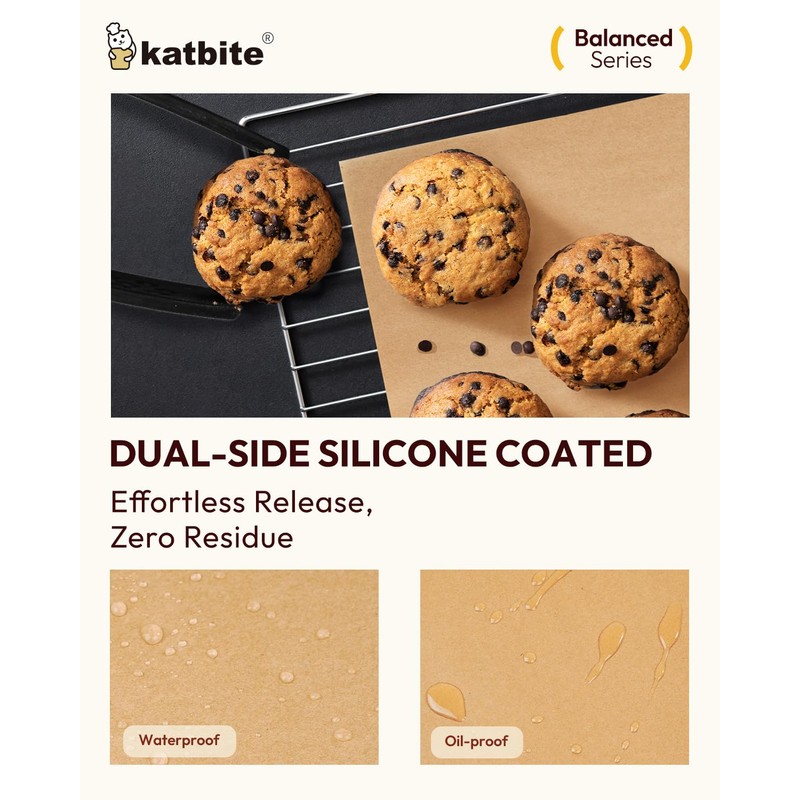 Katbite 200 Pcs Parchment Paper, 8 x 8 Inch Unbleached