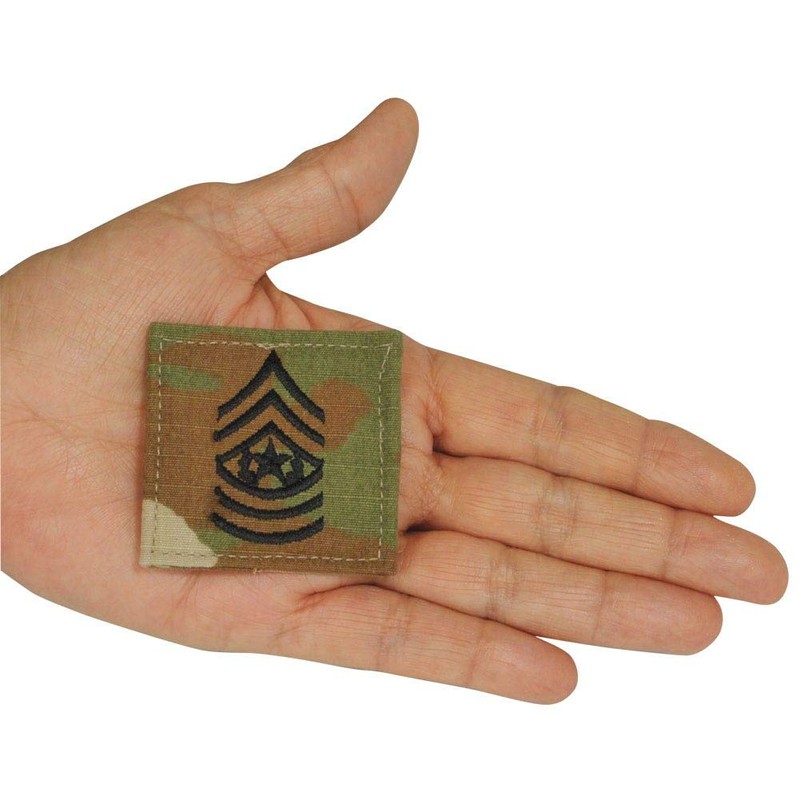 Army Command Sergeant Major Rank OCP With Hook And Loop