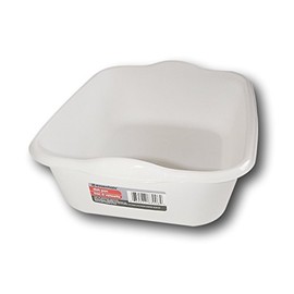 Essentials White Plastic Eight Quart Dishpan - 13½ x 11 x 4½H