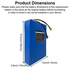 36V 8Ah Electric Scooter Battery-Compatible for Phantomgogo R1 E-Scooter with Seat, 36V Lithium Scooter Battery with BMS