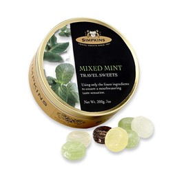 Simpkins Mixed Mint Drops - Old-Fashioned Mixed Mint Drops in Travel Tins - Dairy Free Sweets & Nut Free Hard Candy - Mixed Mint Travel Sweets - Mint Candy - 7.05 oz