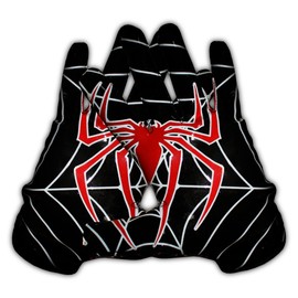 Taqcha Spider Youth Football Gloves - Tacky Grip Skin Tight Adult Football Gloves - Pro Elite Super Sticky Receiver Football Gloves - Youth Sizes (M-L)