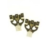 X Picture Hooks No.4 Brass Plated 10 Pack Blister -