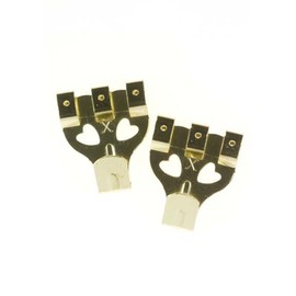 X Picture Hooks No.4 Brass Plated 10 Pack Blister - 12890