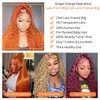 Bilisar 30 Inch Ginger Wig Human Hair 13x6 Deep Wave
