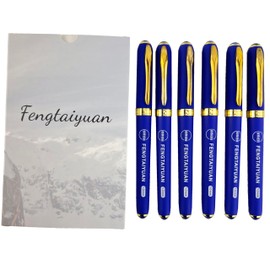 Fengtaiyuan B10P18Prox6, Gel Pens, Blue Ink, Bold Point 1.0mm, Writting Pens, Smooth, 6 Pack (B10P18Prox6)