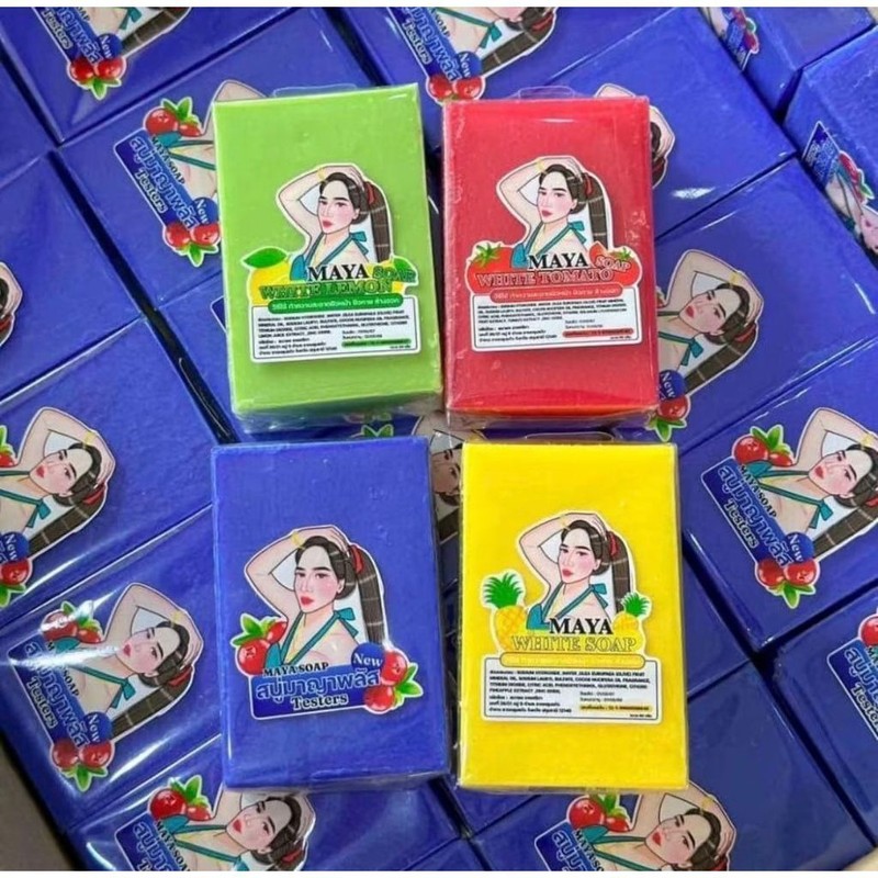 MAYA Sabun Bar Soap 1pcs | Alpha Arbutin (Biru) |