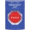 SAFETY TECHNOLOGY INTERNATIONAL Emergency Exit Push Button,Blue,SPDT