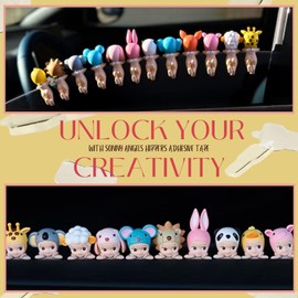 Juglok Sonny Angels Hippers Adhesive Tape - Double-Sided Clear Pads for Mini Figures, Phone Accessories & Creative Decor (72 PCS)