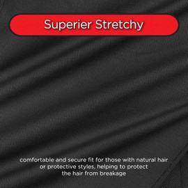 Donna Spandex Head Wrap –18X4.75" Soft & Stretchy Wide Hair Band for Everyday Styling – Lightweight & Breathable – BLACK Colors