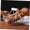 Ciieeo 1Pc Retro Beige Iron Storage Basket Decorative Household Fruit