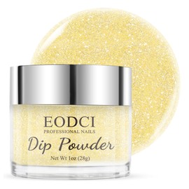 eodci EODCI Dip Powder Reflective Yellow Glitter Nail Dipping Powder French Powder Glitter Nail Art Starter Manicure Salon DIY at Home No Needed Nail Lamp Curing Odor-Free&Long-Lasting 1 Oz