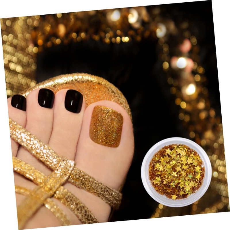 Vaguelly 12 Boxes Chic Nail Sequins Art Set of Golden