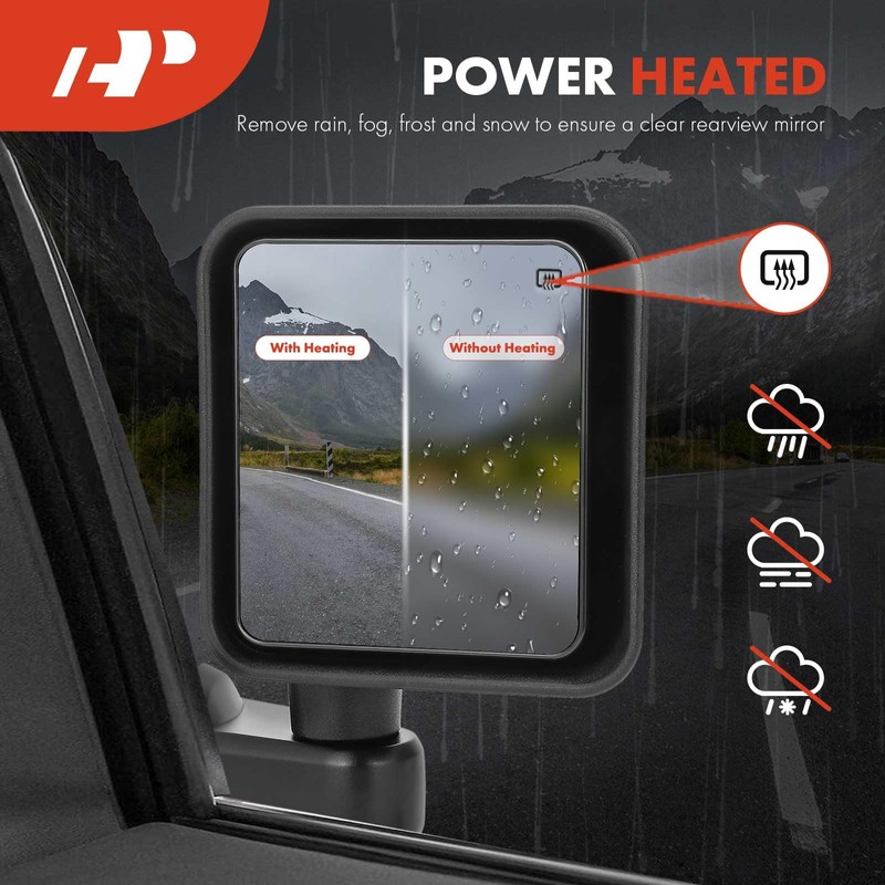A-Premium Side View Door Mirror - Compatible with Jeep JK