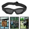 Tbest Tactical Mesh Eye Protection,Airsoft Mesh Goggles Protective Adjustable Metal