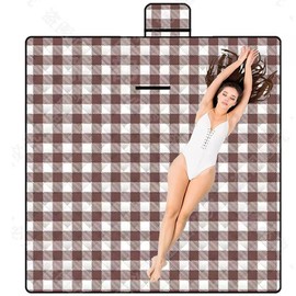 K Y KANGYUN XXL Large Beach Blanket (80 "x 79") Picnic Blankets fit 4-7 Adults, Waterproof Sandproof Beach Picnic Mat Foldable Rug with Family Outdoor Blanket for Camping Park Travel