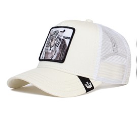 Goorin Bros. The Farm Unisex Original Adjustable Snapback Trucker Hat, White (The White Tiger), One Size