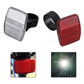 Bike Reflectors Bicycle Cycling Light Reflector Rear Front for Handlebar Saddle Bar 30.4MM 2PCS Bike Front Reflector Bicycle reflectors Set Cycling