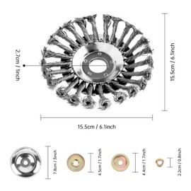 Weed Brush, 25.4 mm Weed Brush, Brush Cutter, Wild Weed Brush, Brush Cutter, Wire Brush, Round Brush, Steel Brush, Weed Trimmer