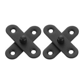uxcell 2Pcs 360 Degree Rotating Pivot Hinges, 57 x 16.3mm Stainless Steel Centre Shaft Concealed Hidden Hinge for Home Kitchen Swinging Cabinet Doors, Black