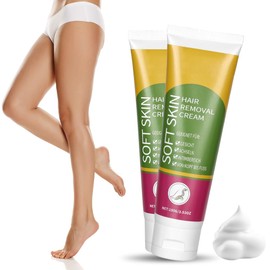LOPHE Enthaarungscreme, 2X100g Haarentfernungscreme Sanfte beruhigende, Enthaarungscreme für Gesicht und KöRper, Keine Hautirritationen, Hair Off Haarentferner Unisex