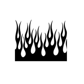 Unbranded OLD SCHOOL Flame Stencil Large Template Airbrush Paint  #325