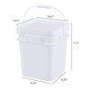 Yesdate 4 Pcs 3 Gallon Square Bucket, White All Purpose